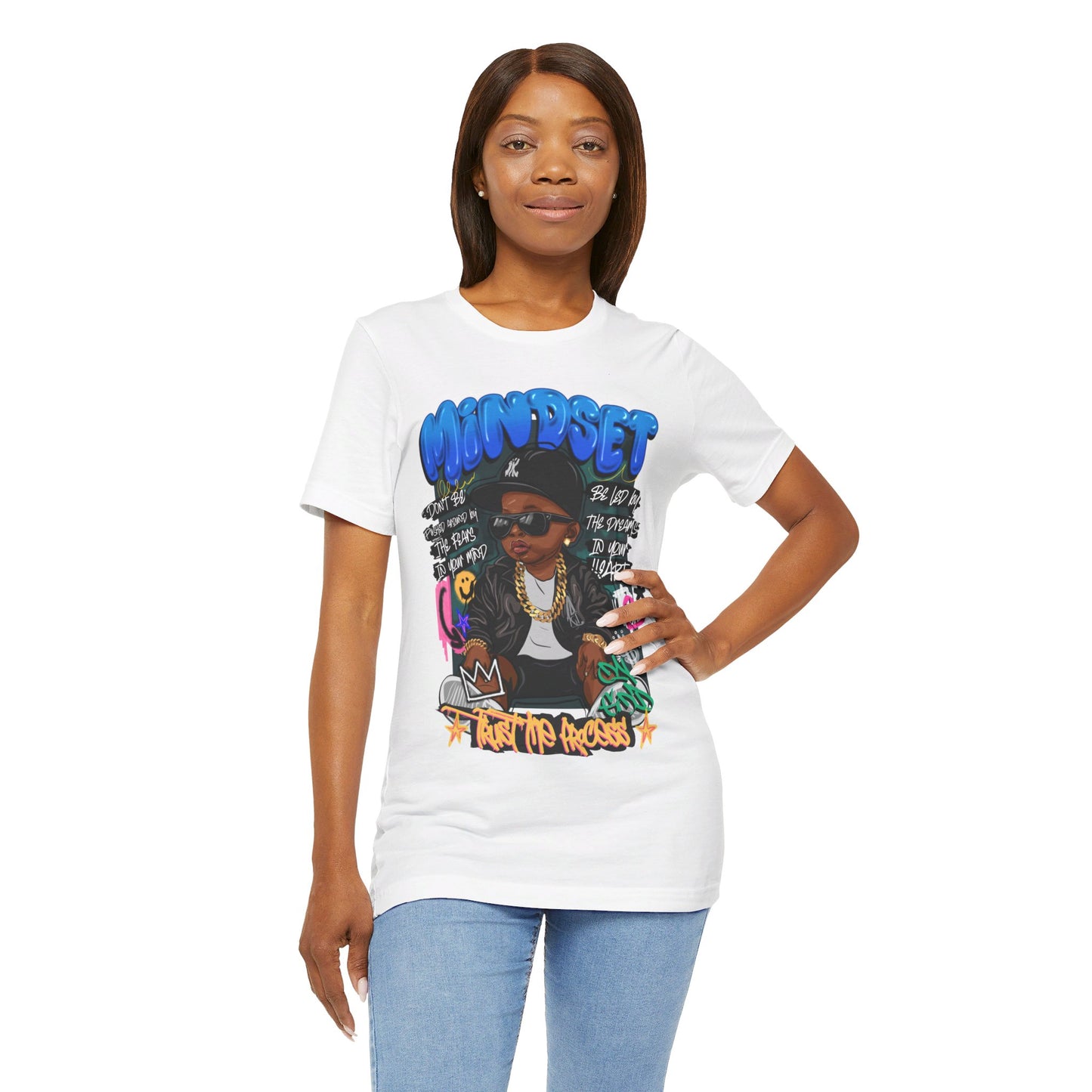 Graffiti Art Tee with Inspiring Quote | Unisex Street Style Shirt for Men and Women