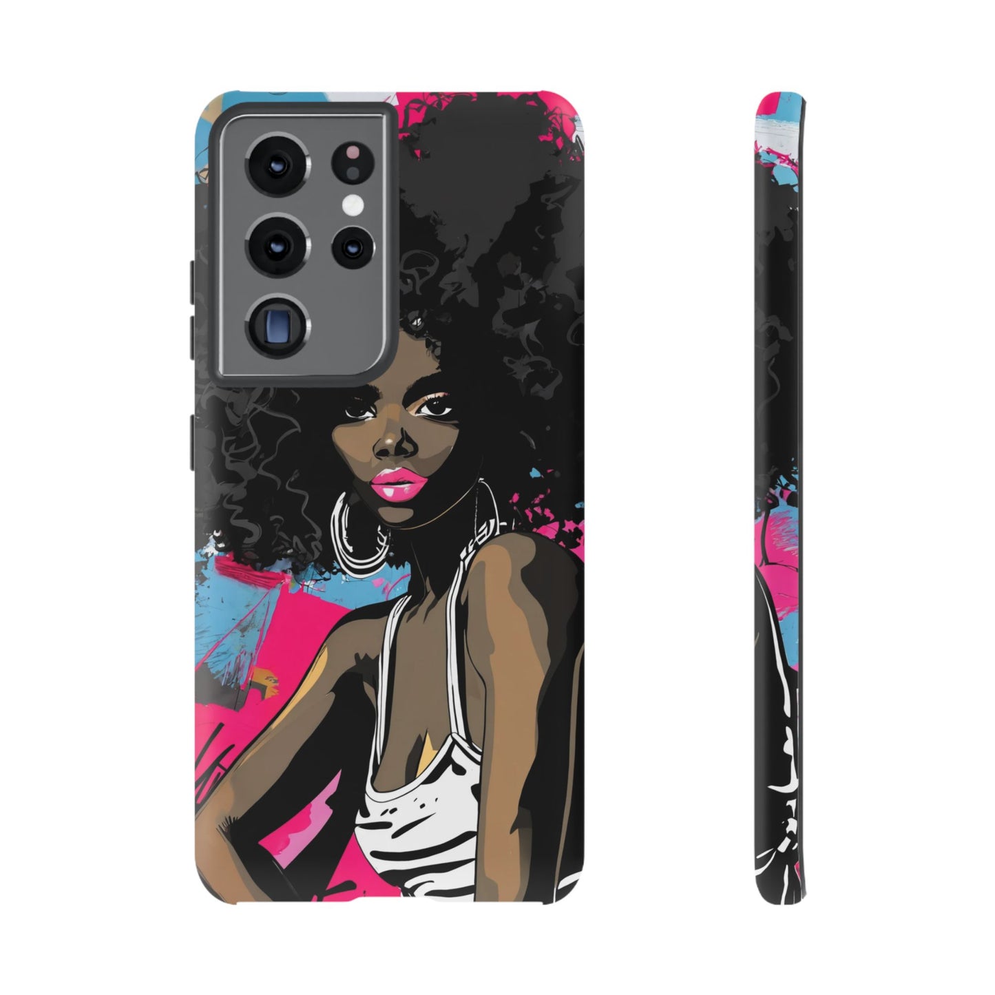 Chic AFRO Phone Case Cover - Stylish Graffiti Art Design for iPhone & Samsung