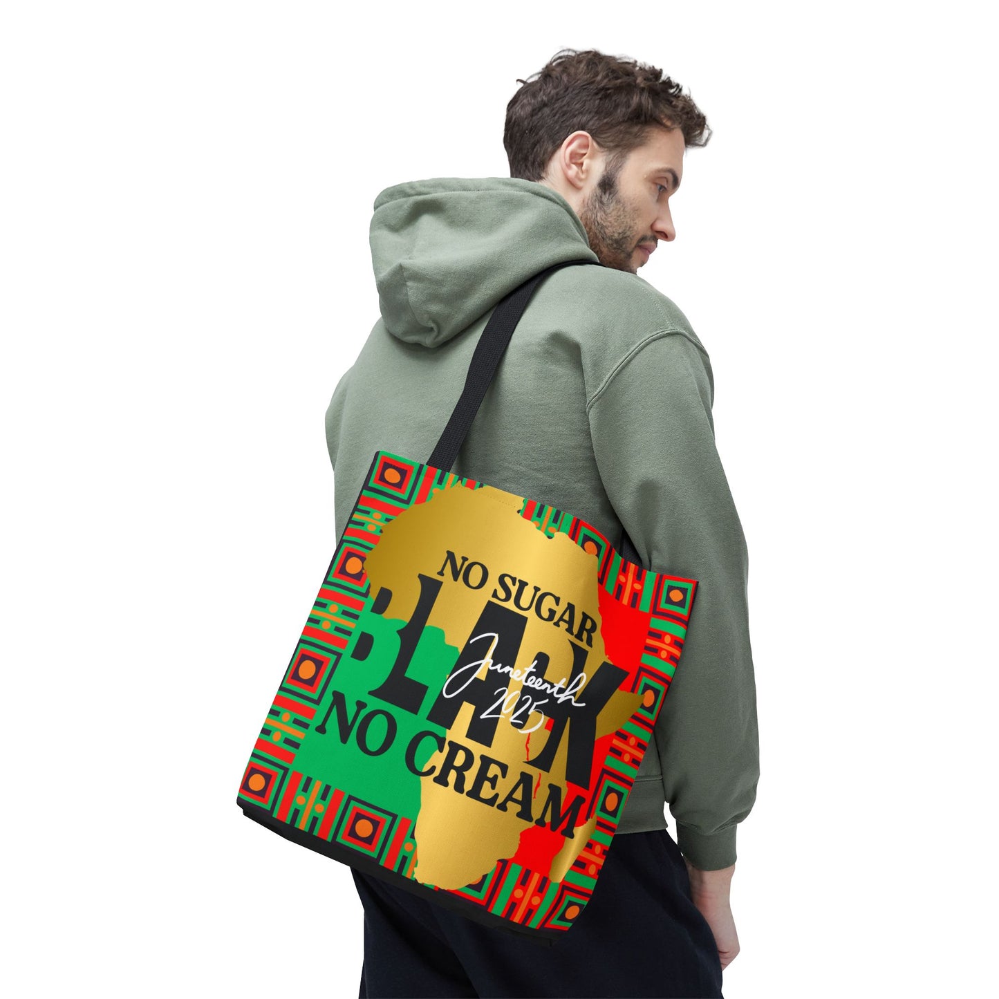 Juneteenth Inspired Tote Bag - 'No Sugar, Black No Cream' Design