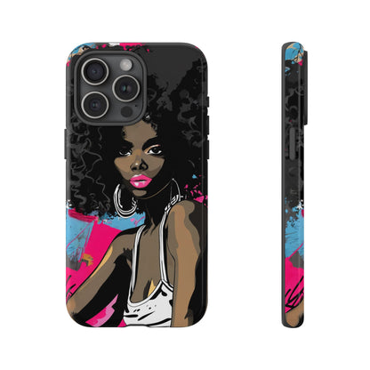 Chic AFRO Phone Case Cover - Stylish Graffiti Art Design for iPhone & Samsung