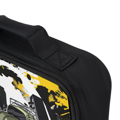 Graffiti Style Lunch Bag with Ferocious Car and Street Life Design