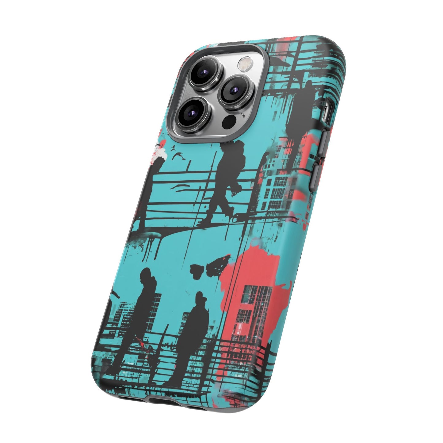 Graffiti Urban Phone Case - City Silhouettes Cool Cover for iPhone 15-11 and Samsung Galaxy 24-10