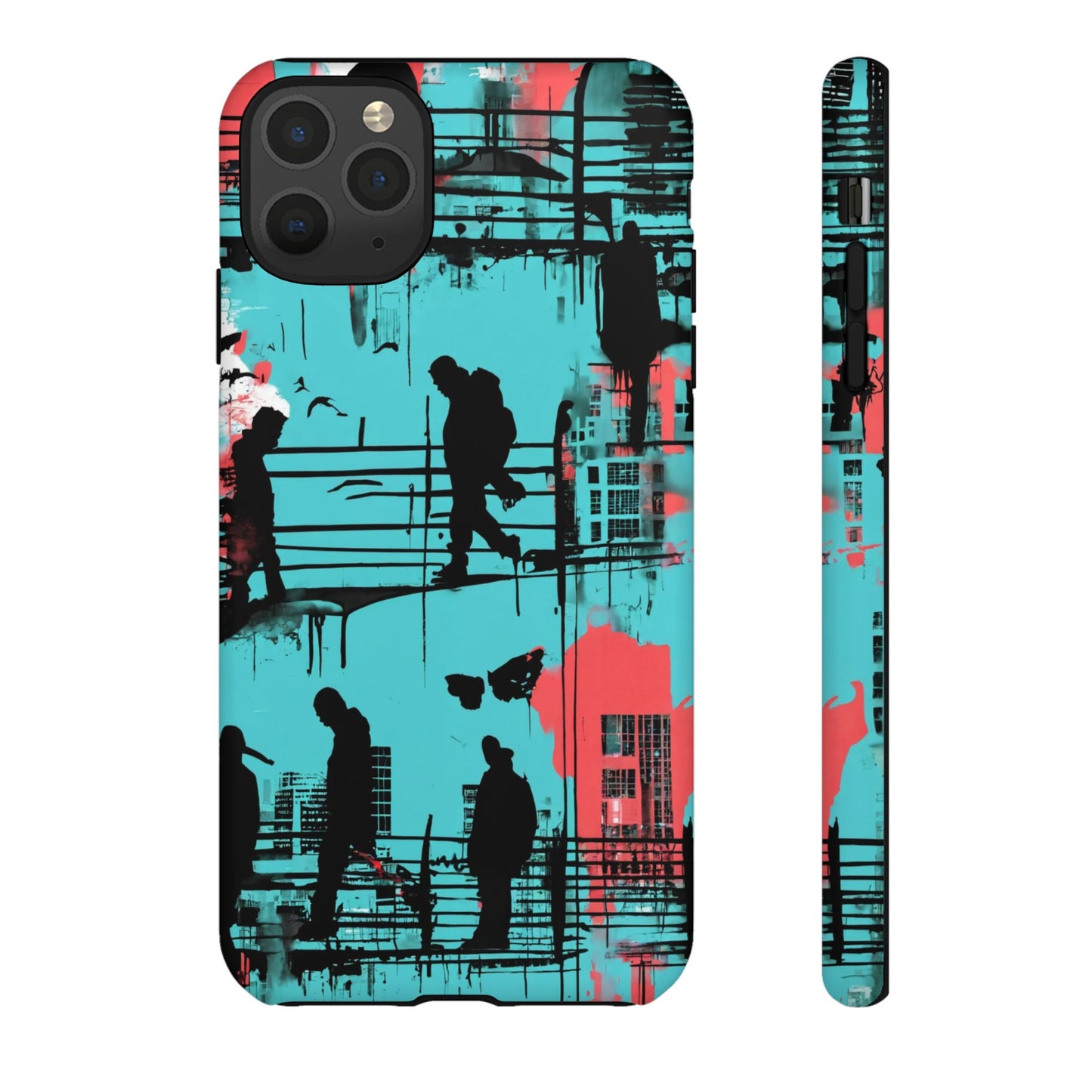 Graffiti Urban Phone Case - City Silhouettes Cool Cover for iPhone 15-11 and Samsung Galaxy 24-10