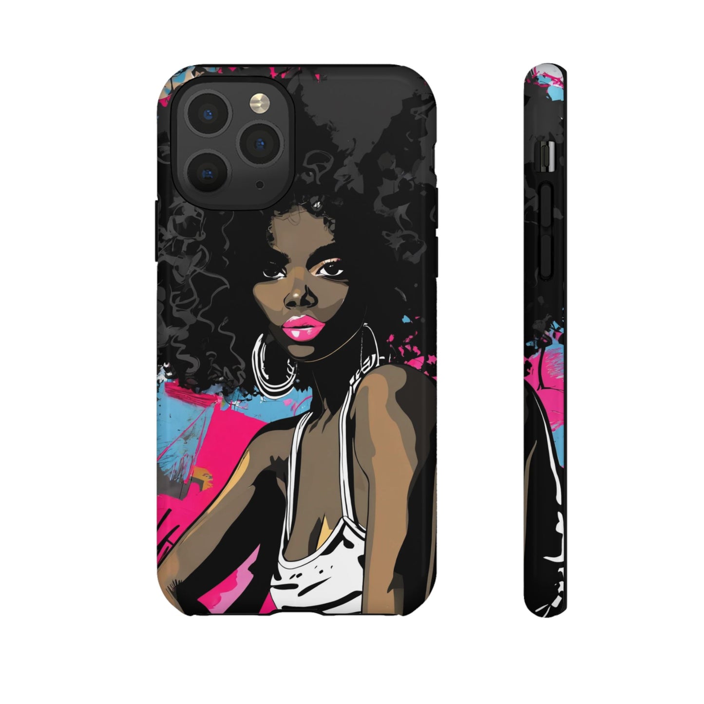 Chic AFRO Phone Case Cover - Stylish Graffiti Art Design for iPhone & Samsung