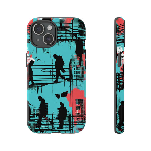 Graffiti Urban Phone Case - City Silhouettes Cool Cover for iPhone 15-11 and Samsung Galaxy 24-10