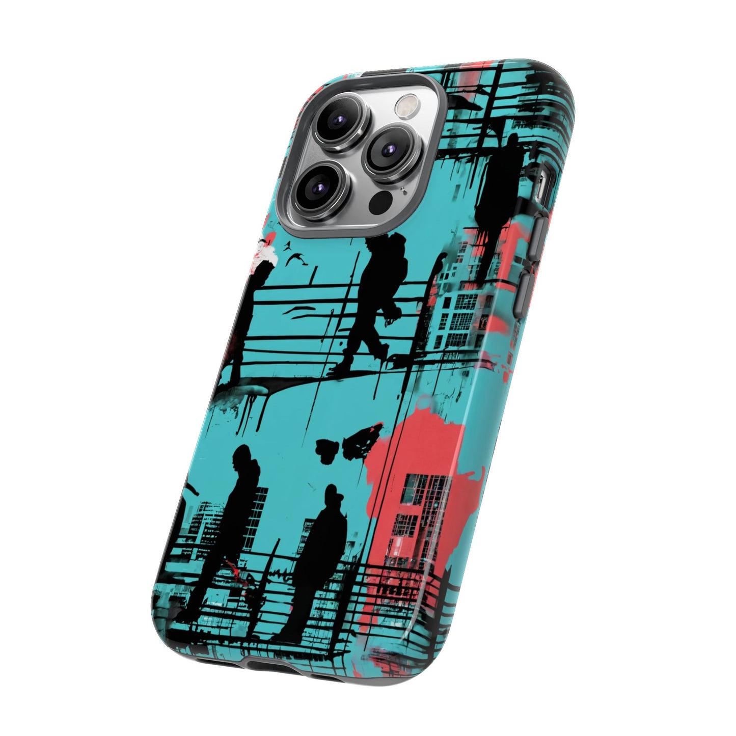 Graffiti Urban Phone Case - City Silhouettes Cool Cover for iPhone 15-11 and Samsung Galaxy 24-10