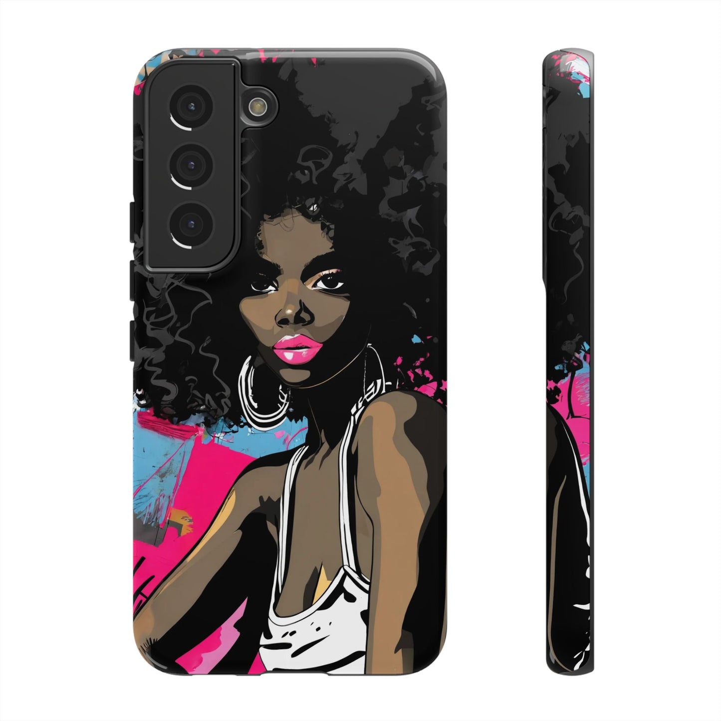 Chic AFRO Phone Case Cover - Stylish Graffiti Art Design for iPhone & Samsung