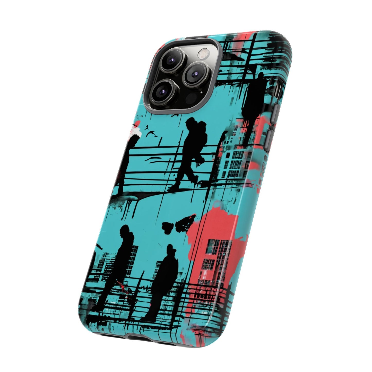 Graffiti Urban Phone Case - City Silhouettes Cool Cover for iPhone 15-11 and Samsung Galaxy 24-10