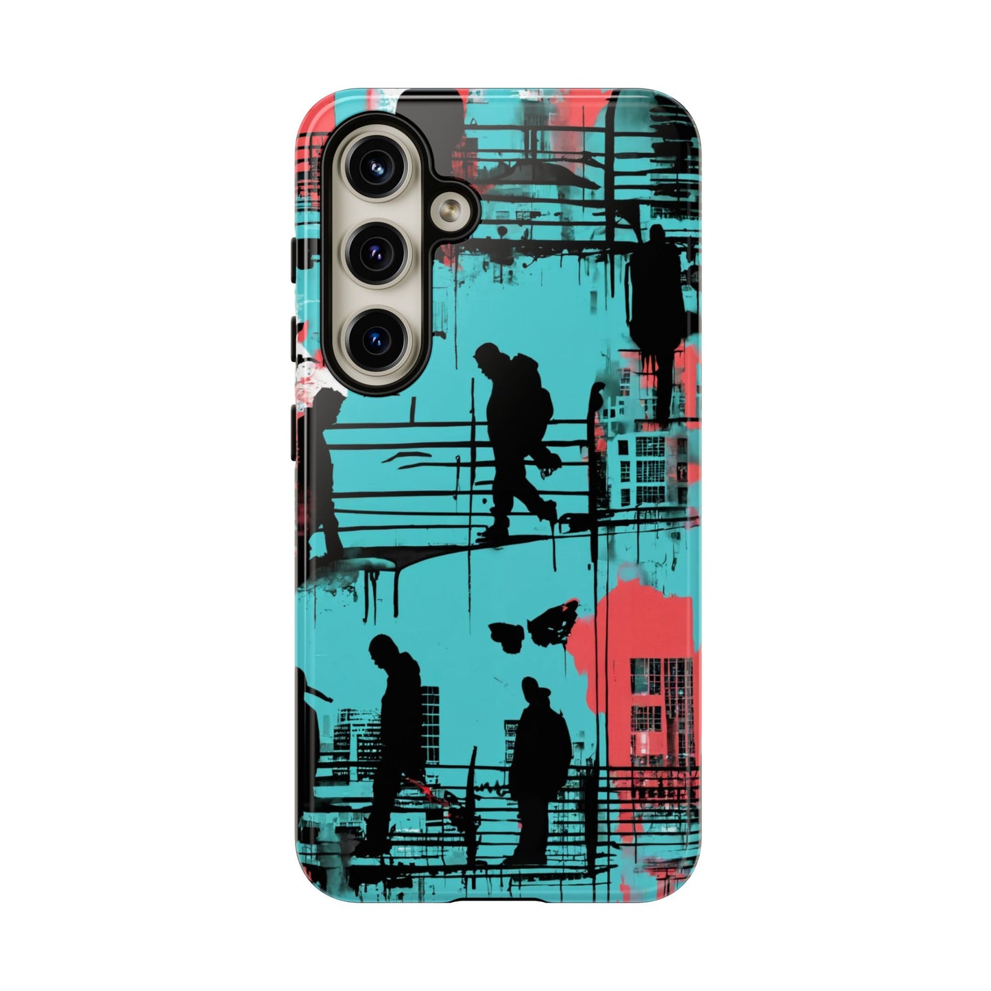 Graffiti Urban Phone Case - City Silhouettes Cool Cover for iPhone 15-11 and Samsung Galaxy 24-10