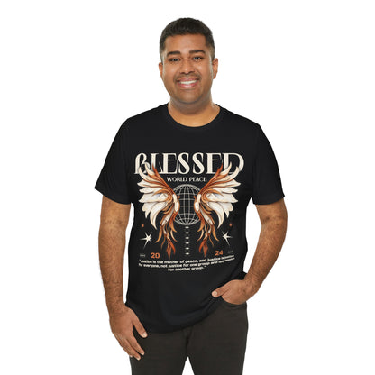 Blessed 2024 Black Unisex Tee - Peace and Justice Fashion Statement