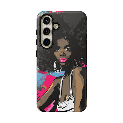 Chic AFRO Phone Case Cover - Stylish Graffiti Art Design for iPhone & Samsung