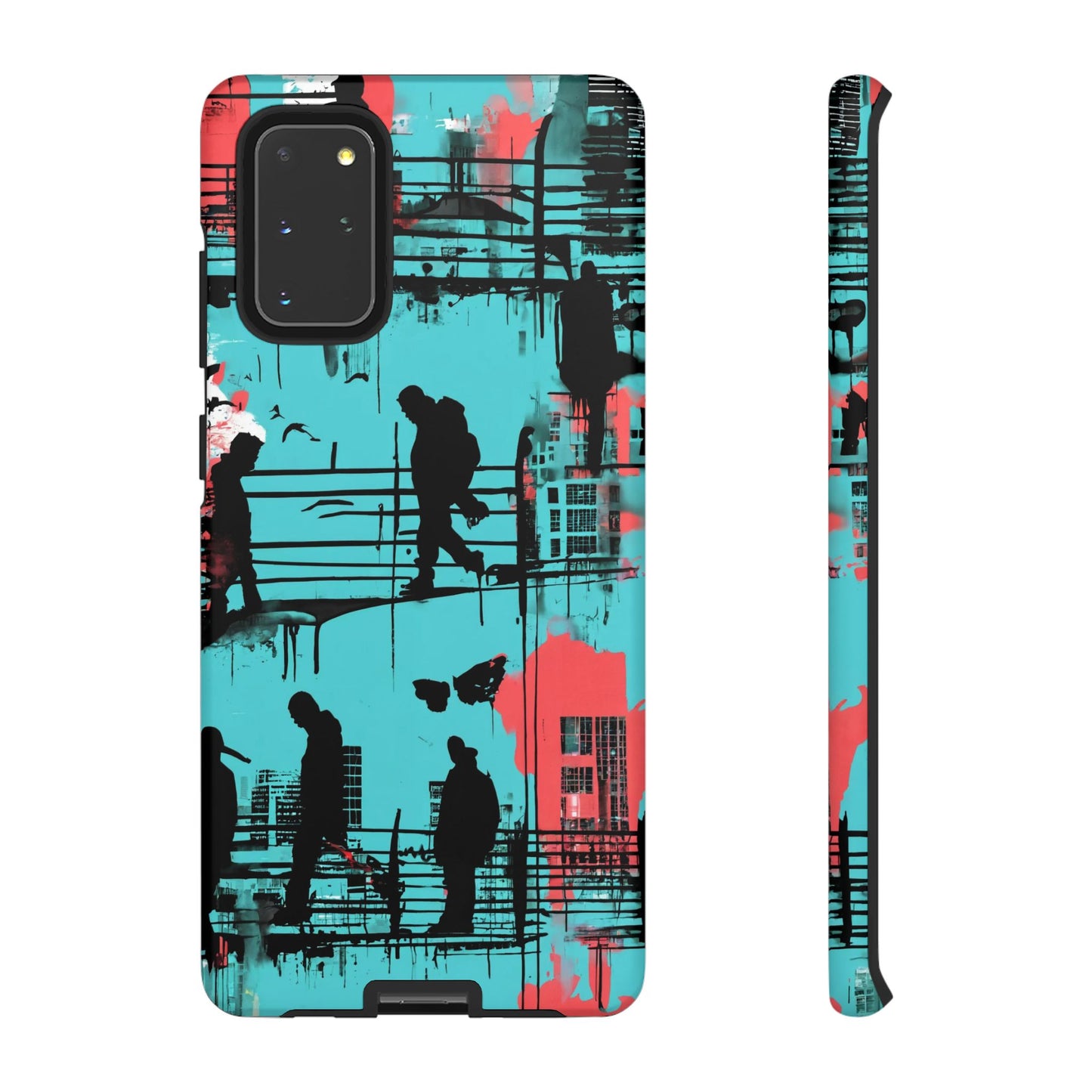 Graffiti Urban Phone Case - City Silhouettes Cool Cover for iPhone 15-11 and Samsung Galaxy 24-10