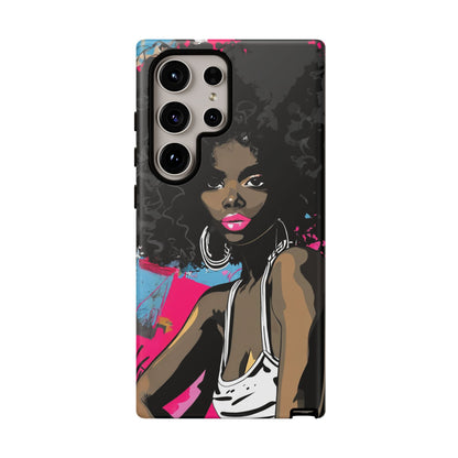 Chic AFRO Phone Case Cover - Stylish Graffiti Art Design for iPhone & Samsung