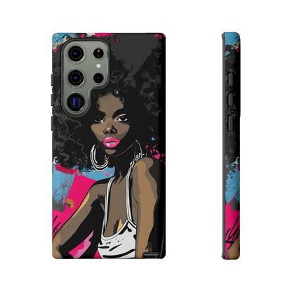 Chic AFRO Phone Case Cover - Stylish Graffiti Art Design for iPhone & Samsung