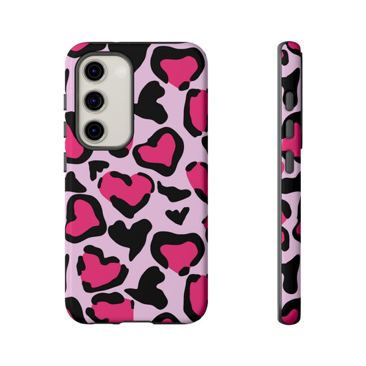 Wild Hearts Pink and Black Phone Case for iPhone and Samsung Galaxy - Season of Love Edition