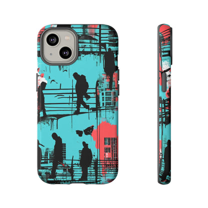 Graffiti Urban Phone Case - City Silhouettes Cool Cover for iPhone 15-11 and Samsung Galaxy 24-10