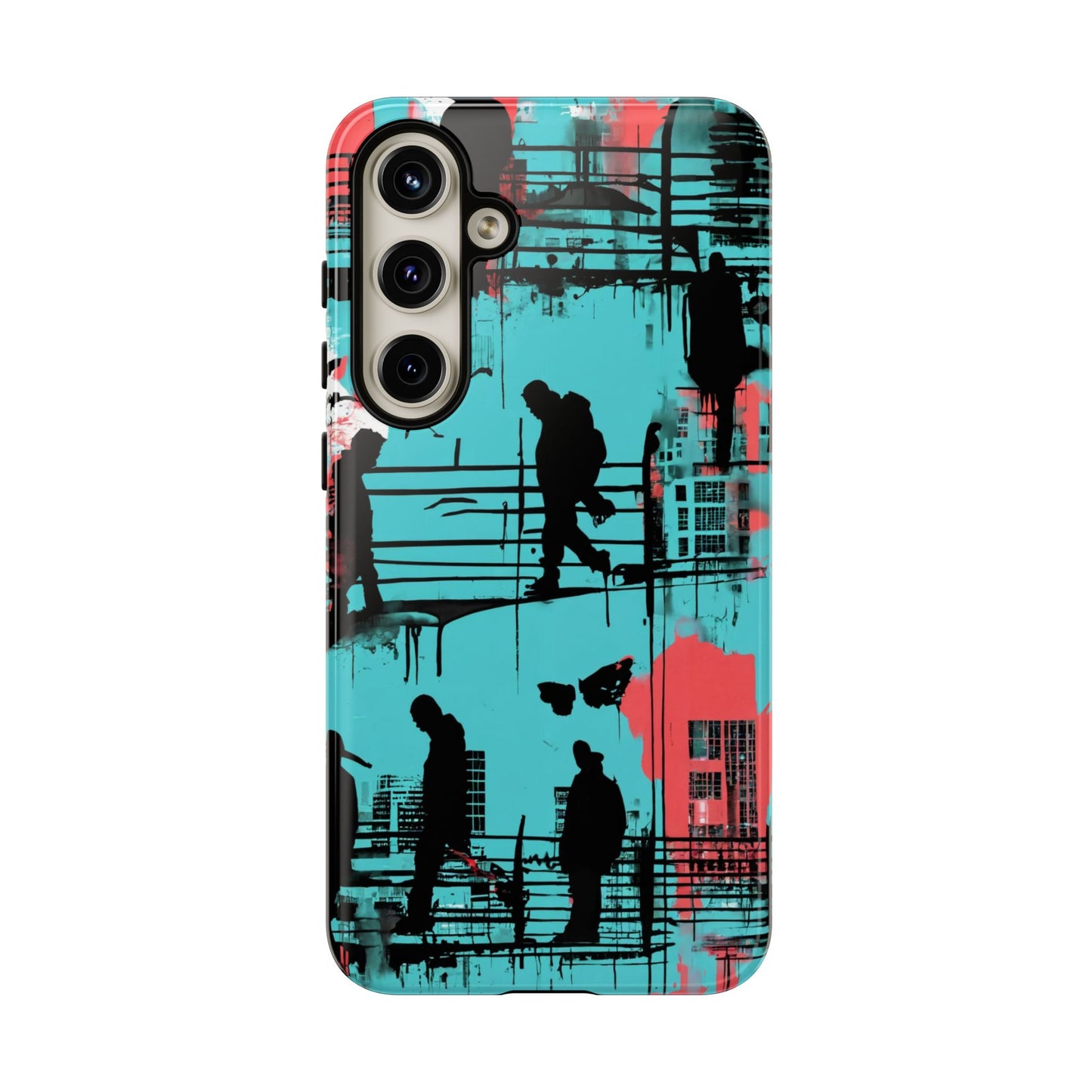 Graffiti Urban Phone Case - City Silhouettes Cool Cover for iPhone 15-11 and Samsung Galaxy 24-10