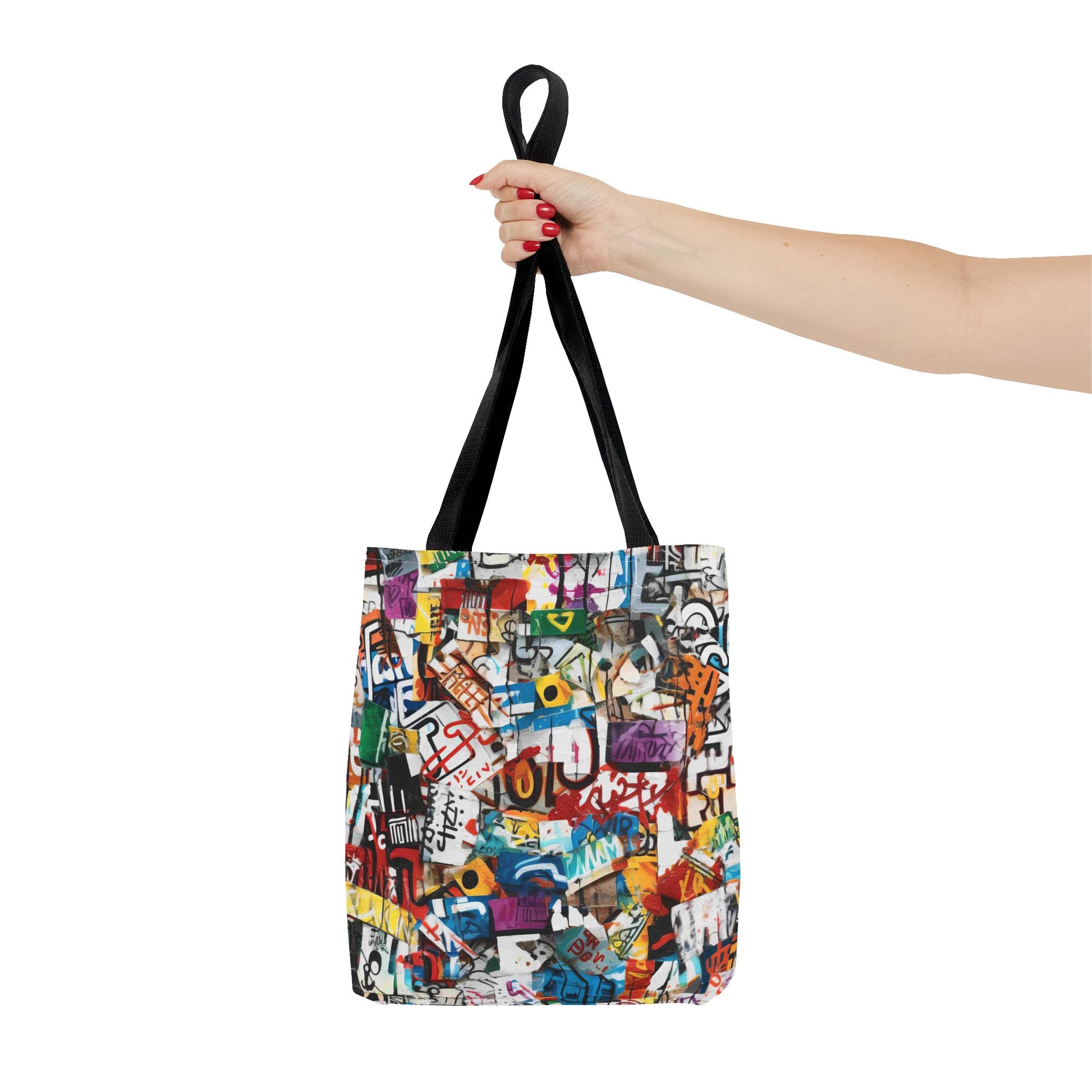 Graffiti Fashionista Tote | Bold Multicolor Street Style Bag - KismetWonders