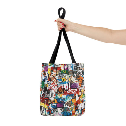 Graffiti Fashionista Tote | Bold Multicolor Street Style Bag - KismetWonders