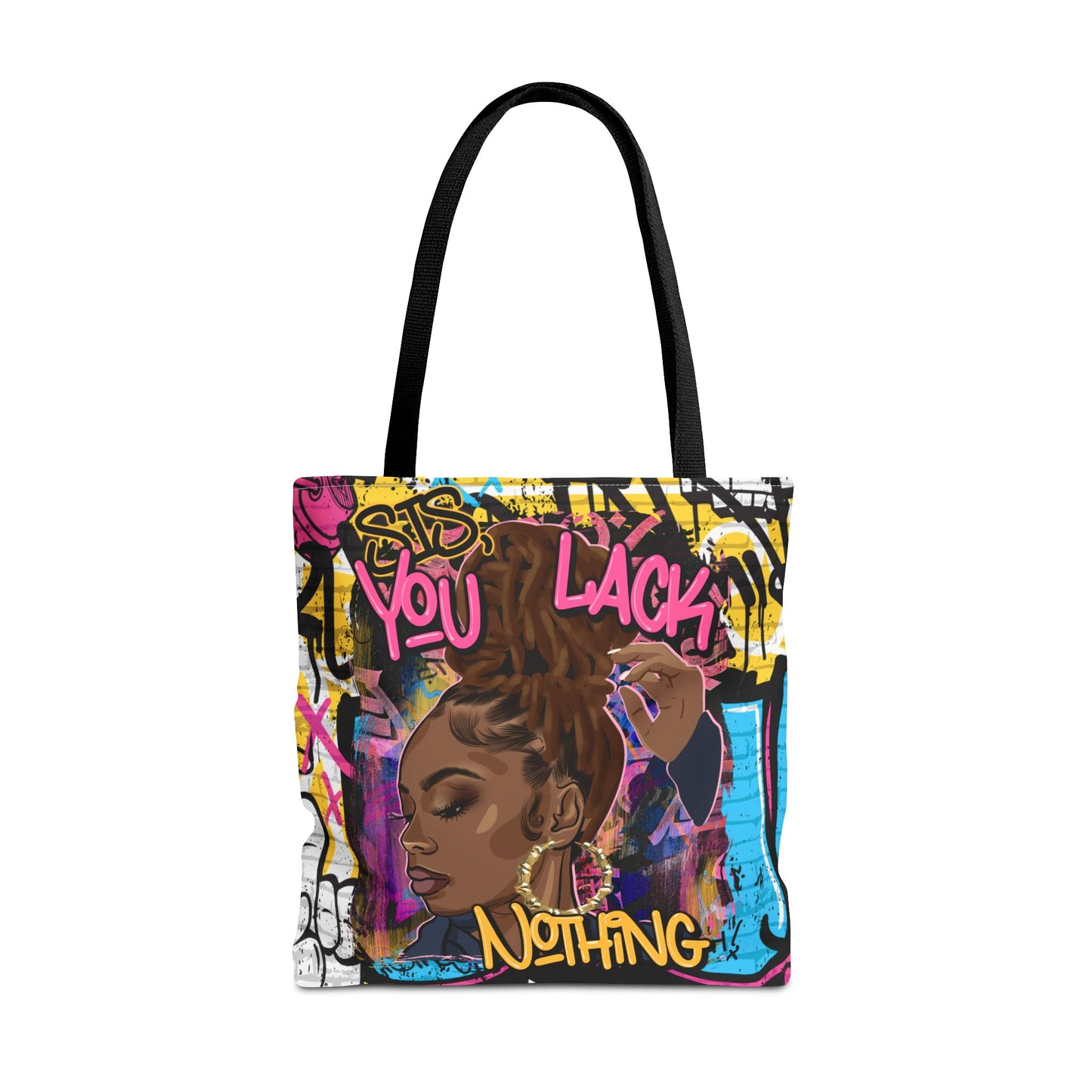 Sis, You Lack Nothing Tote | Empowering Black Woman Graffiti Art Bag - KismetWonders