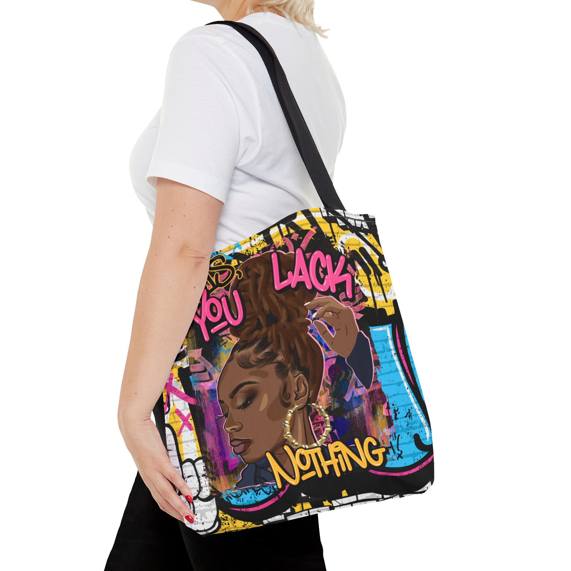 Sis, You Lack Nothing Tote | Empowering Black Woman Graffiti Art Bag - KismetWonders