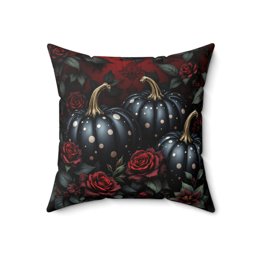 Gothic Style Halloween Pumpkins Accent Pillow | Spooky Gothic Home Decor - KismetWonders