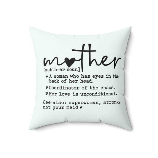 Heartfelt Mother's Day Square Pillow - Unconditional Love Decor - KismetWonders