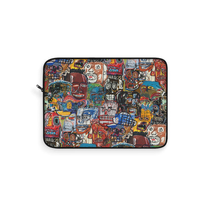 Basquiat-Inspired Laptop Sleeve | Graffiti Art Style Protective Case - KismetWonders