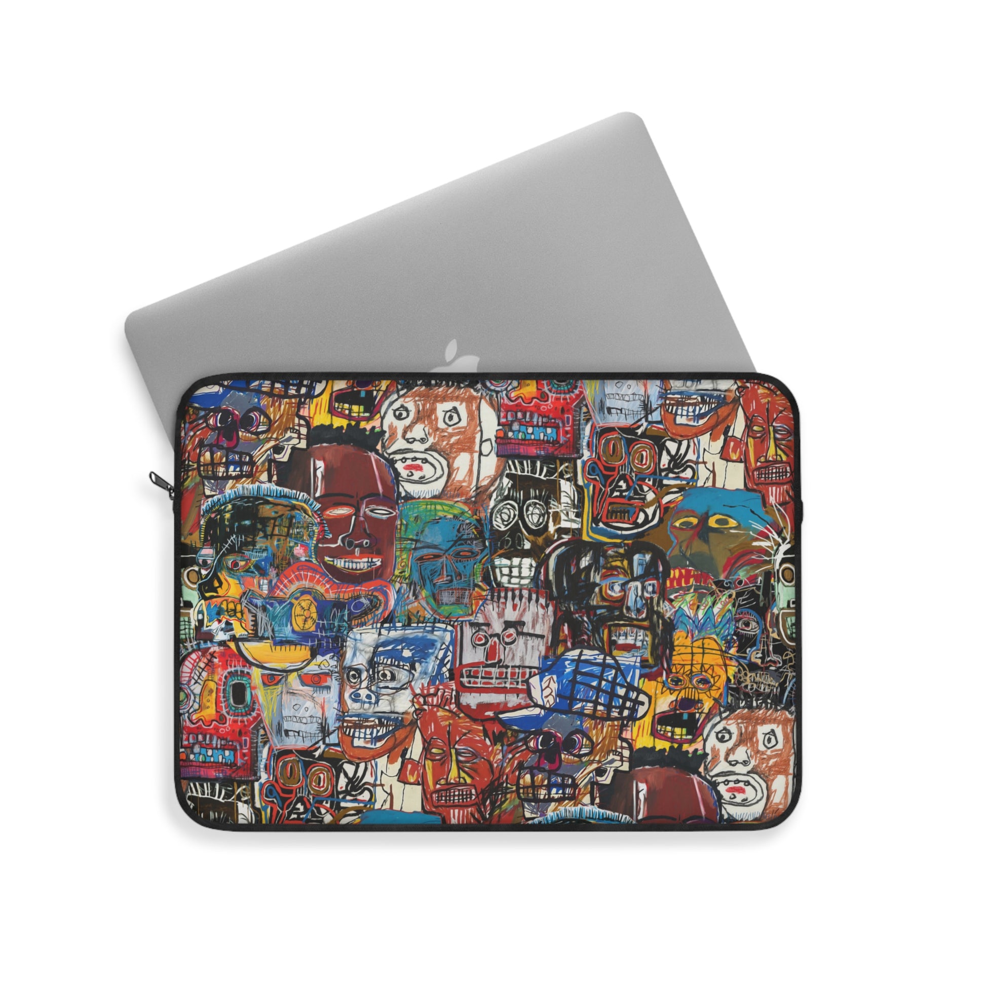 Basquiat-Inspired Laptop Sleeve | Graffiti Art Style Protective Case - KismetWonders