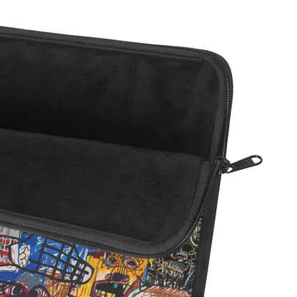 Basquiat-Inspired Laptop Sleeve | Graffiti Art Style Protective Case - KismetWonders