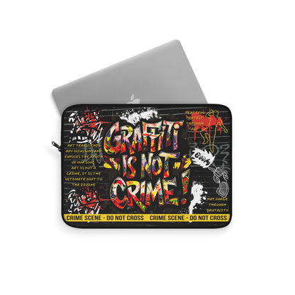 Graffiti Is Not Crime Laptop Sleeve | Art as Peaceful Protest Protective Case - KismetWonders