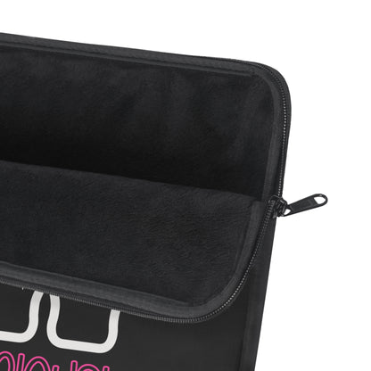 Statement Black Laptop Sleeve | 'KW' Monogram | Live In Your Truth & Travel Religiously | Embrace Authenticity and Style While Traveling - KismetWonders
