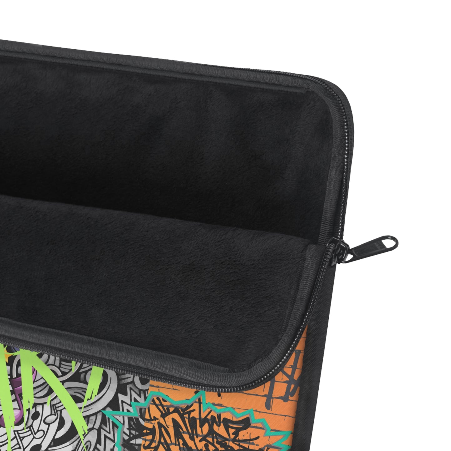 Vibrant Laptop Sleeve with Captivating Street Art & Music Theme | Ornate Graffiti Wall Mural Design - KismetWonders