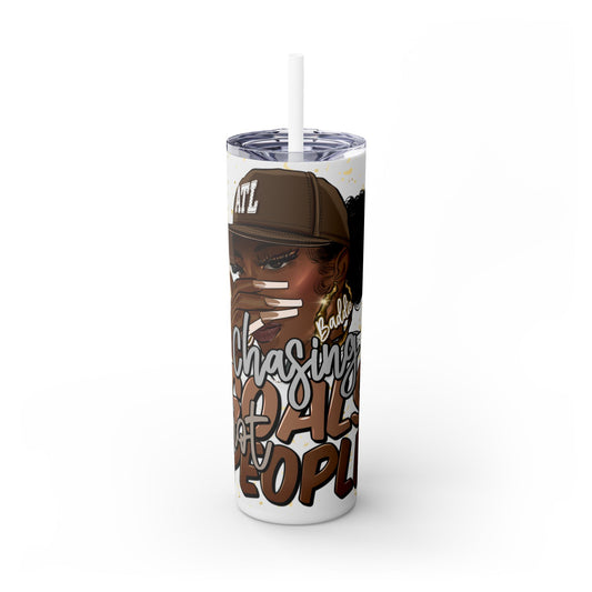 Chasing Goals Not People 20oz Tumbler - Empowering Black Woman Design - KismetWonders