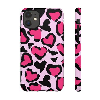 Wild Hearts Pink and Black Phone Case for iPhone and Samsung Galaxy - Season of Love Edition - KismetWonders