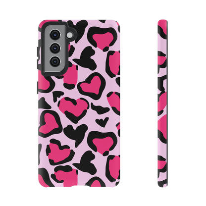 Wild Hearts Pink and Black Phone Case for iPhone and Samsung Galaxy - Season of Love Edition - KismetWonders