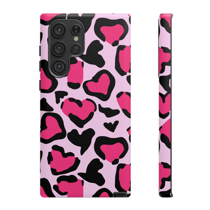 Wild Hearts Pink and Black Phone Case for iPhone and Samsung Galaxy - Season of Love Edition - KismetWonders