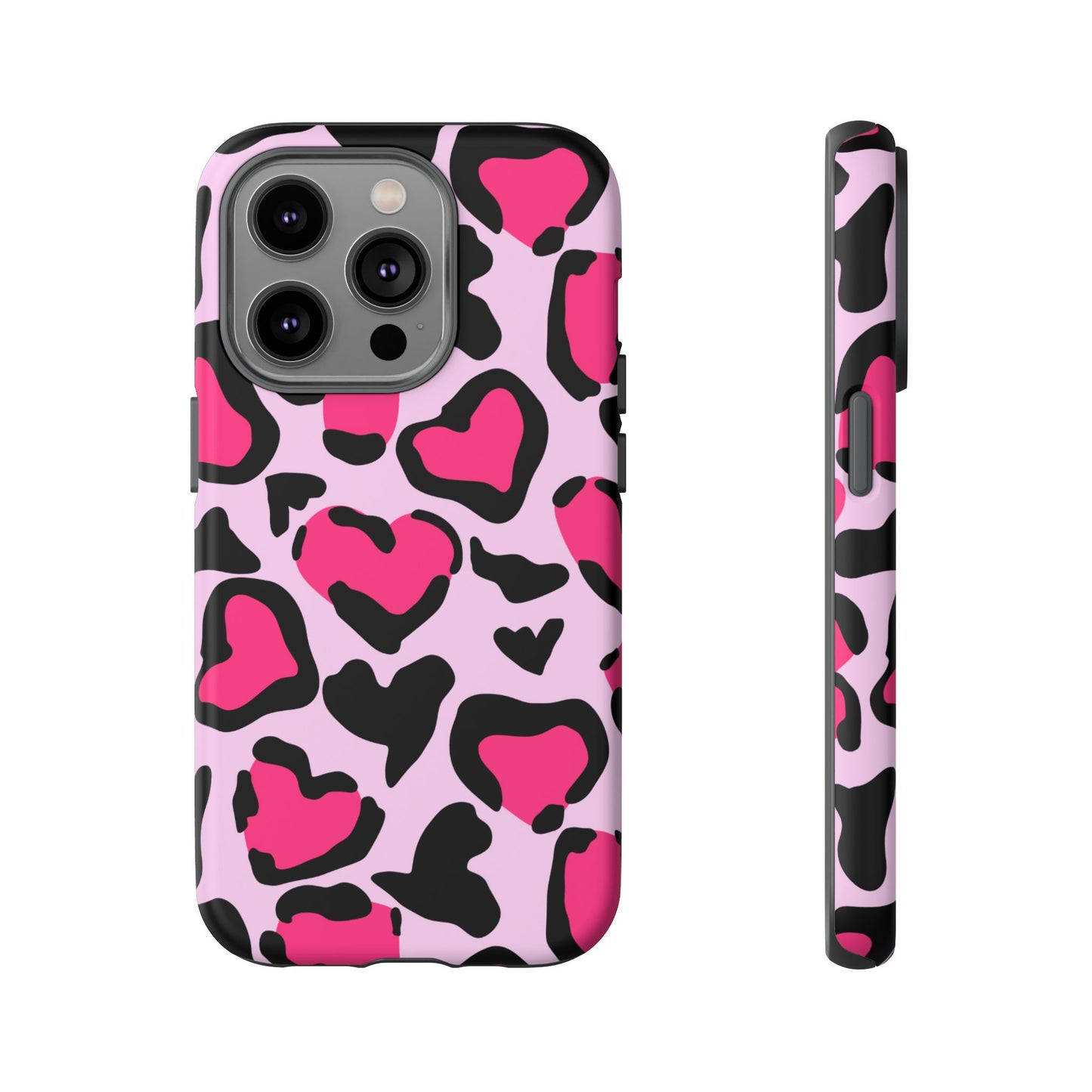 Wild Hearts Pink and Black Phone Case for iPhone and Samsung Galaxy - Season of Love Edition - KismetWonders