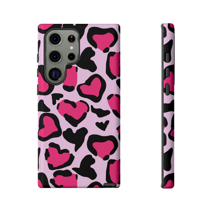 Wild Hearts Pink and Black Phone Case for iPhone and Samsung Galaxy - Season of Love Edition - KismetWonders
