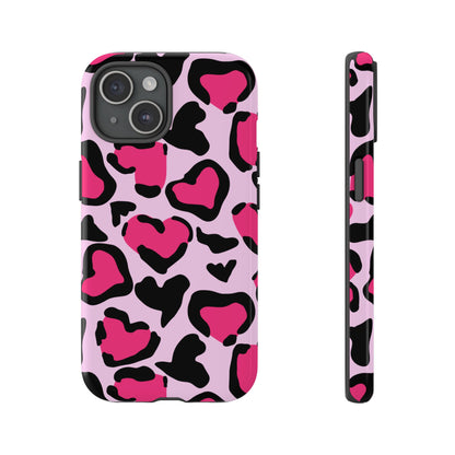 Wild Hearts Pink and Black Phone Case for iPhone and Samsung Galaxy - Season of Love Edition - KismetWonders