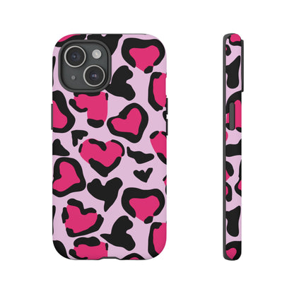 Wild Hearts Pink and Black Phone Case for iPhone and Samsung Galaxy - Season of Love Edition - KismetWonders