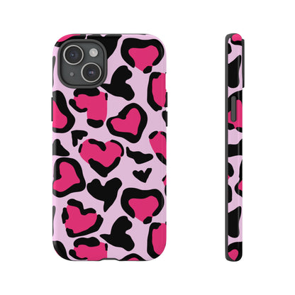 Wild Hearts Pink and Black Phone Case for iPhone and Samsung Galaxy - Season of Love Edition - KismetWonders