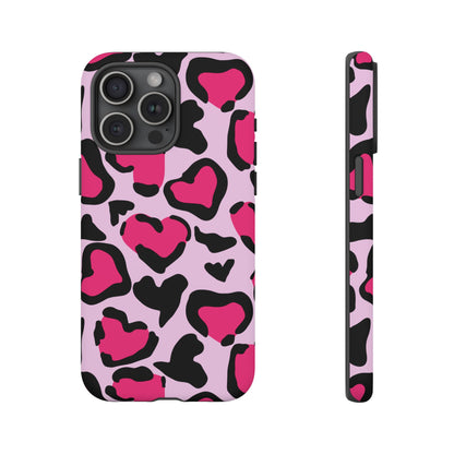Wild Hearts Pink and Black Phone Case for iPhone and Samsung Galaxy - Season of Love Edition - KismetWonders