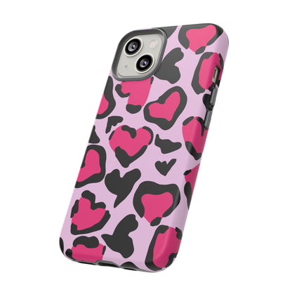 Wild Hearts Pink and Black Phone Case for iPhone and Samsung Galaxy - Season of Love Edition - KismetWonders